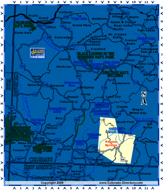 Southwest Colorado Map