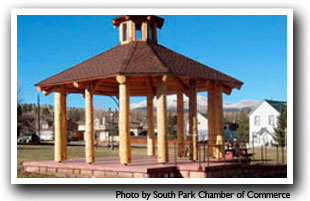 Gazebo in South Park, Colorado. Photo by South Park Chamber of Commerce