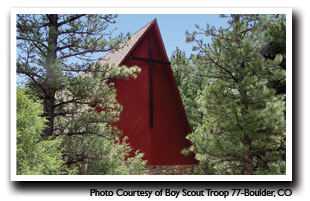 The Poudre Canyon Wedding Church, Photo Courtesy of Boy Scout Troop 77 - Boulder, CO