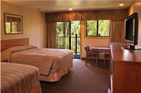 interior of room at Rabbit Ears Motel in Steamboat Springs, Colorado