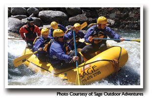 Rafters on the Eagle River, photo courtesy of Sage Outdoor Adventures