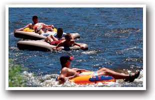 Tubers on the Piedra River in Colorado