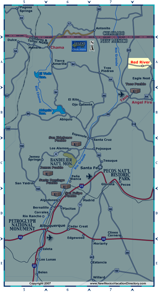 North Central New Mexico Map