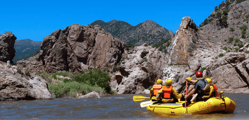 Rafting with Royal Gorge Rafting on the Arkansas River near Canon City, Colorado.