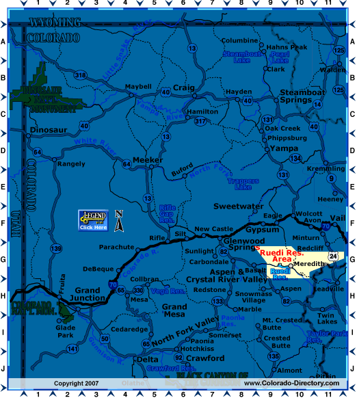 Northwest Colorado Map