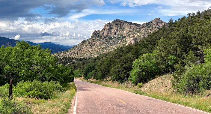 View along one of Colorado's Scenic Historic Byways.