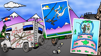 Colorado weddings, mountain weddings and elopements illustration
