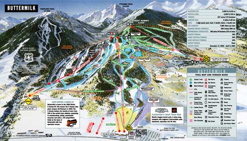 buttermilk ski resort trail map, Colorado