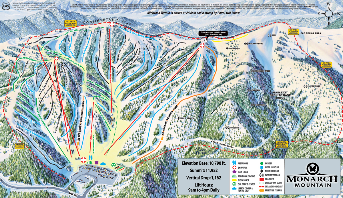 Wolf Creek Ski Area Map Monarch Mountain | Skiing Snowboarding | Colorado Vacation Directory