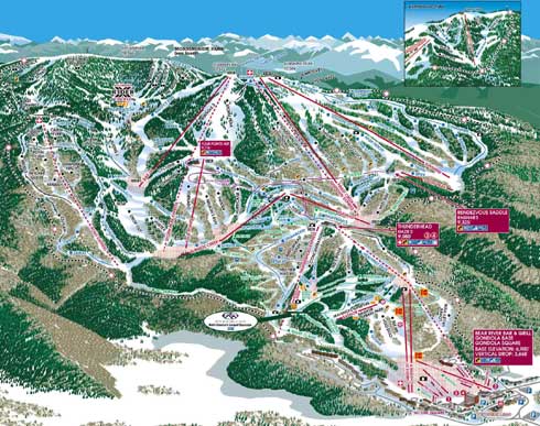 steamboat springs ski resort trail map, Colorado