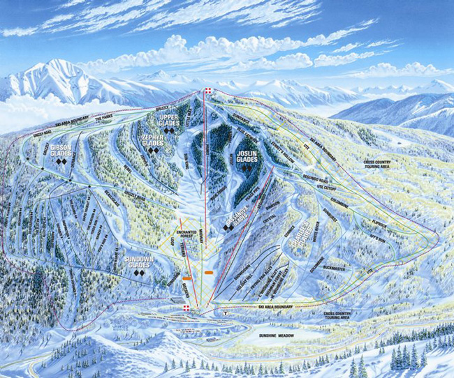 Elk Mountain Trail Map Sunlight Mountain Resort | Skiing Snowboarding | Colorado Vacation Directory