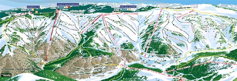 vail mountain ski resort trail map, Colorado