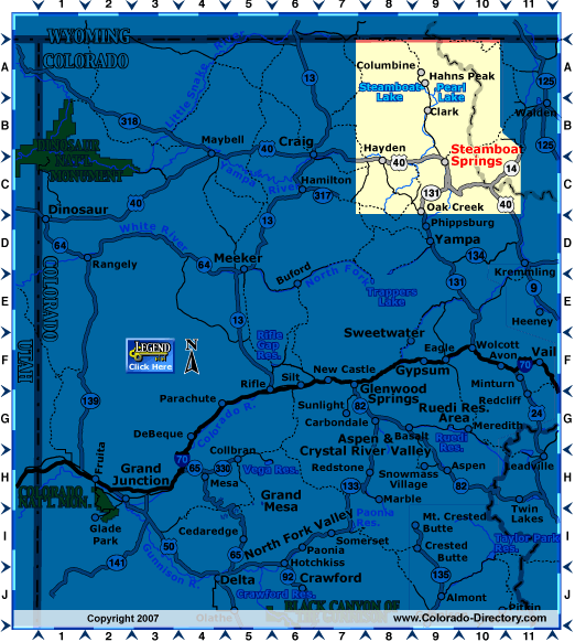 Northwest Colorado Map