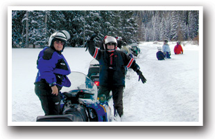 snowmobiling in Sylvan Lake State Park near Vail, Colorado