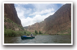 Boat on the Rio Grande near Wagon Wheel Gap in South West, Colorado