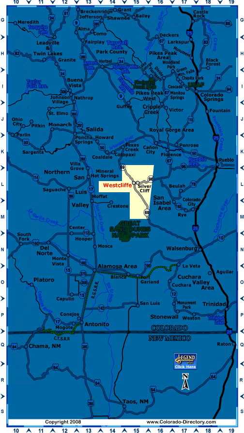 South Central Colorado Map