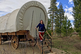 Pioneer-Settler Wagon Glamping Site at Winding River Resort near Grand Lake, Colorado. Have a Glamping Vacation in our Pioneer and Settler Wagons near Rocky Mountain National Park.