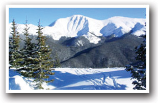 Skiing trail in Winter Park, Colorado